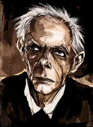Bela Bartok autorstwa Neale Osborne, Karykatura piórem i akwarelą